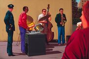 Jazz Quartet v N.Y./Jazz Quartet in N.Y., 1985, olej na plátně/oil on canvas, 61x92cm