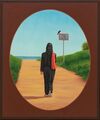 Cesta na pláž/On the Way to the Beach, 2017, olej na plátně/oil on canvas, 60x50cm