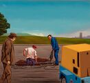 Nezaměstnaný/Unemployed Man, 1995, olej na plátně/oil on canvas, 45x50cm